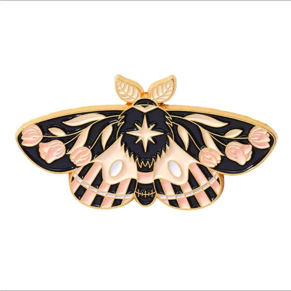 Sweet Secret Moth Enamel Pin - Picture 2 of 3